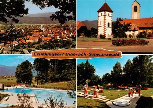 AK / Ansichtskarte 73931111 Biberach_Baden Panorama Turm Schwimmbad Minigolf