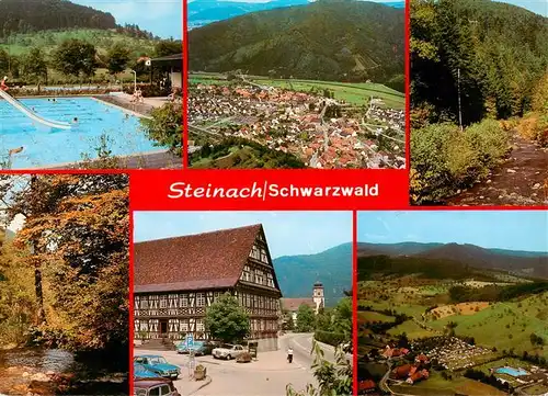 AK / Ansichtskarte  Steinach_Schwarzwald Schwimmbad Fliegeraufnahmen Park Hotel 