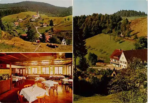 AK / Ansichtskarte 73931140 St_Roman_Wolfach Gasthof Pension Adler Gastraum Panorama