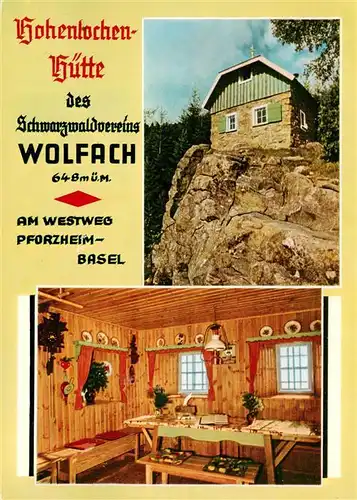 AK / Ansichtskarte  Wolfach_Schwarzwald Hohenlochen Huette Gastraum