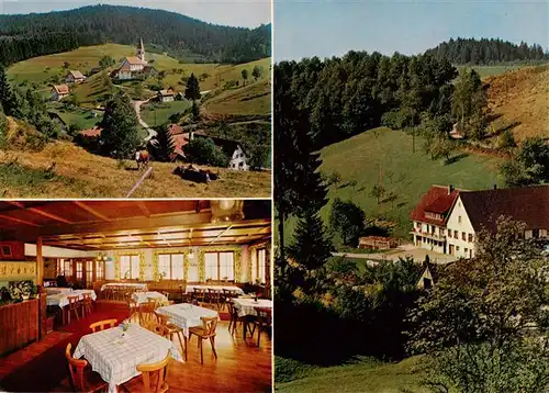 AK / Ansichtskarte 73931148 St_Roman_Wolfach Gasthof Pension Adler Gastraum Panorama