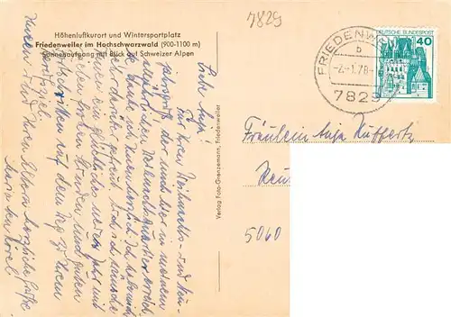AK / Ansichtskarte  Friedenweiler Panorama