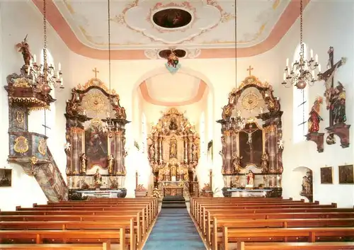 AK / Ansichtskarte  Oberwolfach Kath Pfarrkirche St Bartholomaeus Inneres