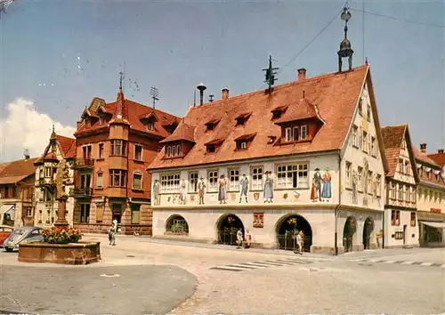 AK / Ansichtskarte  Haslach_Kinzigtal Rathaus Brunnen