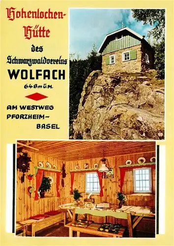 AK / Ansichtskarte 73931286 Wolfach_Schwarzwald Hohenlochen Huette Gastraum