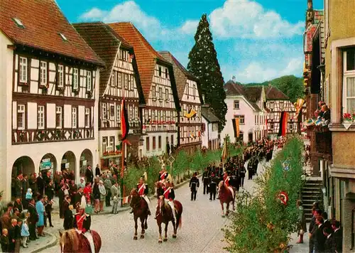 AK / Ansichtskarte  Zell_Harmersbach Hauptstrasse mit Fronleichnamsprozession