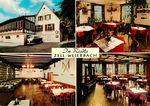 AK / Ansichtskarte 73931312 Weierbach_Zell_Offenburg Gasthaus Riedle Gastraeume