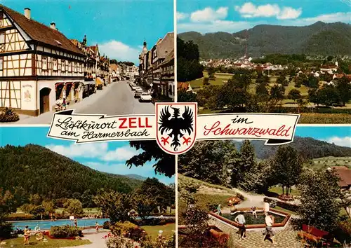 AK / Ansichtskarte  Zell_Harmersbach Apotheke Panorama Schwimmbad Kneippkuranlagen