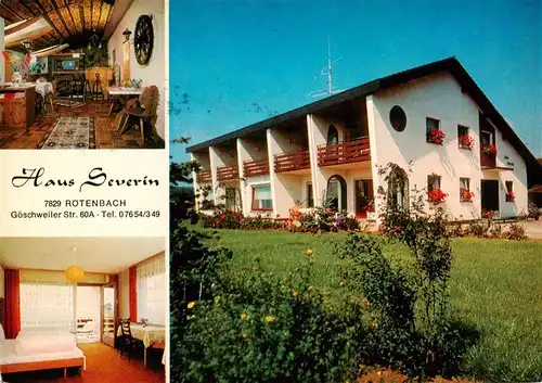 AK / Ansichtskarte  Roetenbach_Baden_Schwarzwald Haus Severin Gaststube Zimmer