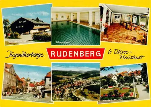 AK / Ansichtskarte  Titisee-Neustadt Jurgendherberge Rudenberg Schwimmbad Halle Neustaedter Hauptstrasse Ortsansicht Kurpark