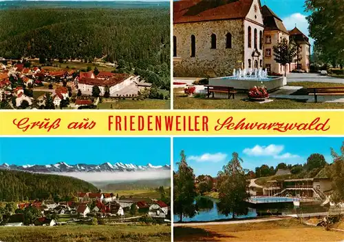 AK / Ansichtskarte 73931366 Friedenweiler Panorama Wasserspiele Ortsansicht Schwimmbad