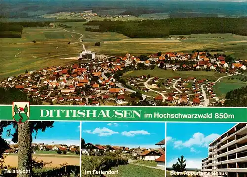 AK / Ansichtskarte 73931373 Dittishausen_Loeffingen Fliegeraufnahme Teilansicht Feriendorf Appartementhaus