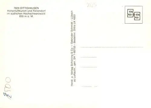 AK / Ansichtskarte  Dittishausen_Loeffingen Fliegeraufnahme