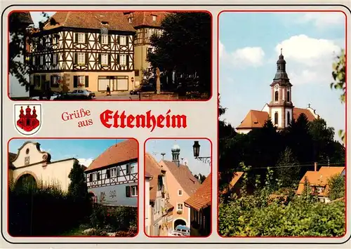 AK / Ansichtskarte 73931408 Ettenheim Fachwerkhaeuser Ortsmotive Kirche