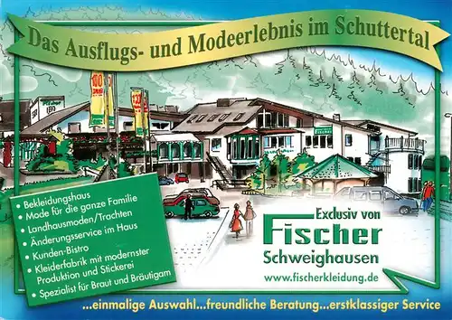 AK / Ansichtskarte  Schweighausen_Schuttertal_Schwarzwald Bekleidungshaus Fischer