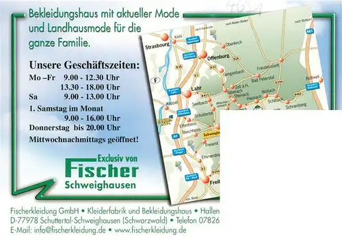 AK / Ansichtskarte 73931436 Schweighausen_Schuttertal_Schwarzwald Bekleidungshaus Fischer