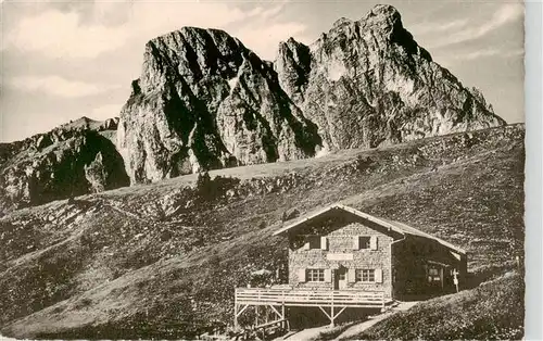 AK / Ansichtskarte  Aggenstein_Pfronten_Bayern Hochalphuette mit Aggenstein