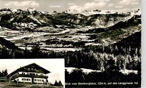 AK / Ansichtskarte  Blomberghaus_1250m_Bad_Toelz Panorama mit Lenggrieser Tal