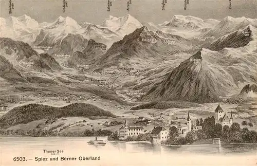 AK / Ansichtskarte  Spiez_Thunersee_BE und Berner Oberland Berner Alpen