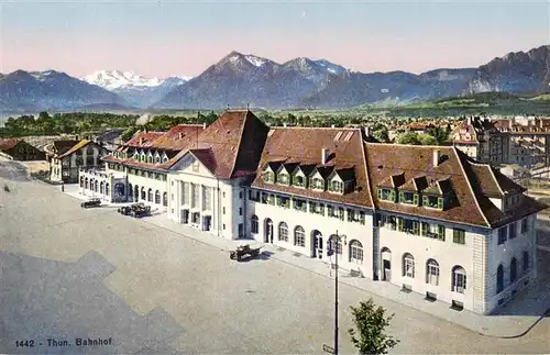 AK / Ansichtskarte  Thun_BE Bahnhof Alpen