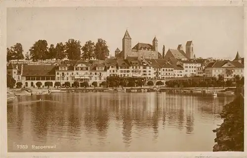 AK / Ansichtskarte  Rapperswil_BE Ansicht vom Zuerichsee aus