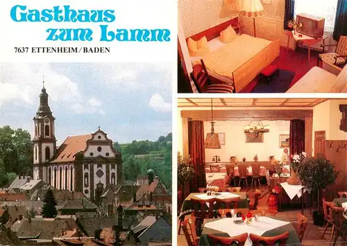 AK / Ansichtskarte  Ettenheim Gasthaus Zum Lamm Gastraum Zimmer Wallfahrtskirche