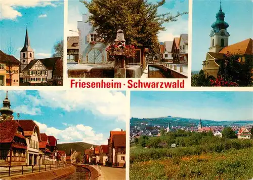 AK / Ansichtskarte 73931535 Friesenheim_Baden Gasthof Ochsen Kirche Teilansichten