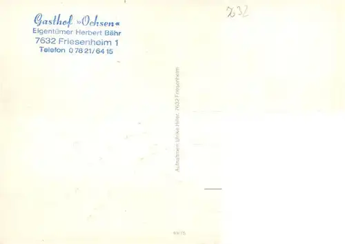 AK / Ansichtskarte  Friesenheim_Baden Gasthof Ochsen Kirche Teilansichten