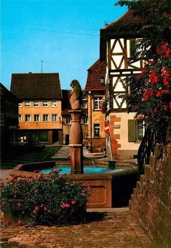 AK / Ansichtskarte  Ettenheim Baerenbrunnen beim Rathaus