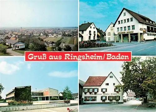 AK / Ansichtskarte  Ringsheim Panorama Baeckerei Bosch Gasthaus Linde Stube