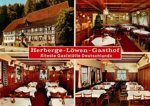 AK / Ansichtskarte 73931585 Schoenberg_Seelbach Pass Hoehenhotel Geroldseck Herberge zum Loewen Gastraeume