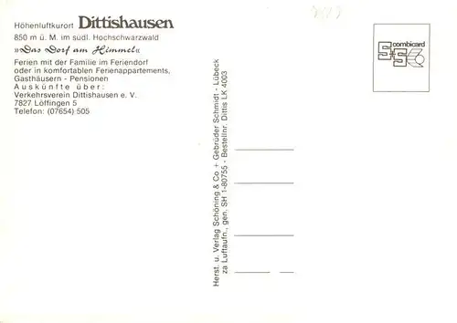 AK / Ansichtskarte  Dittishausen_Loeffingen Fliegeraufnahme Selbstklebende Autoplakette