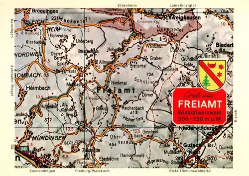 AK / Ansichtskarte  Freiamt_St_Gallen_SG Gebietskarte
