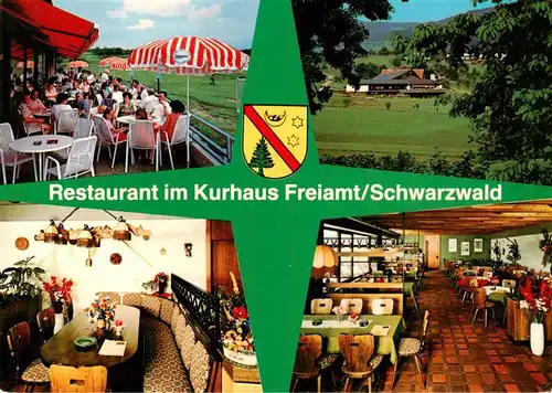 AK / Ansichtskarte 73931619 Freiamt_Emmendingen_BW Restaurant im Kurhaus Gastraeume Terrasse