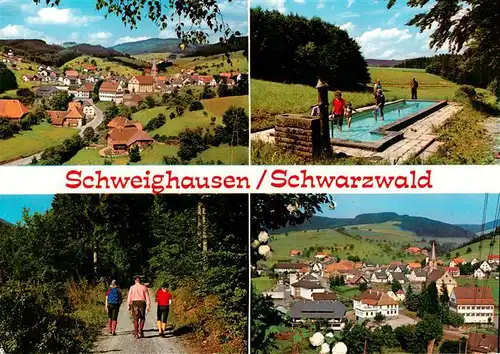 AK / Ansichtskarte 73931742 Schweighausen_Schuttertal_Schwarzwald Panorama Wassertreten Waldweg Ortspartie