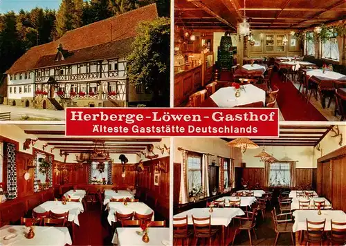 AK / Ansichtskarte 73931757 Schoenberg_Seelbach Pass Hoehenhotel Geroldseck Herberge zum Loewen Gastraeume