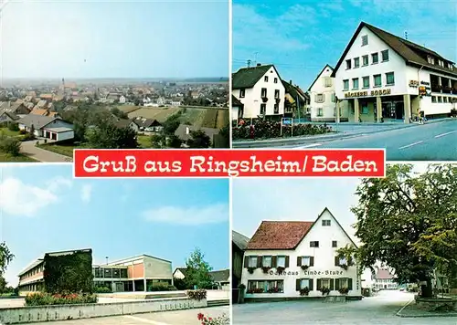 AK / Ansichtskarte  Ringsheim Panorama Schule Baeckerei Bosch Gasthaus Linde Stube