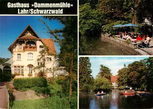 AK / Ansichtskarte  Lahr_Baden Gasthaus Dammenmuehle Terrasse Gondelteich