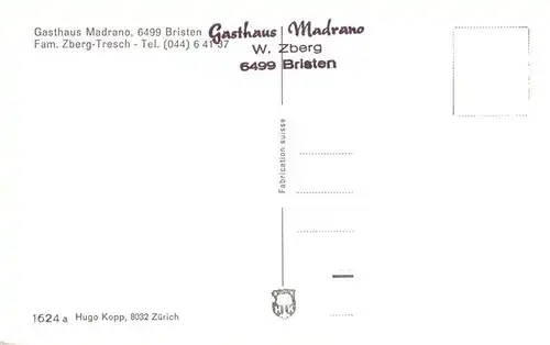 AK / Ansichtskarte  Bristen_UR Gasthaus Madrano