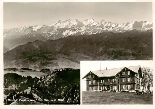 AK / Ansichtskarte  Fankhaus_BE Hotel Pension Napf im Emmental Panorama Berner Alpen