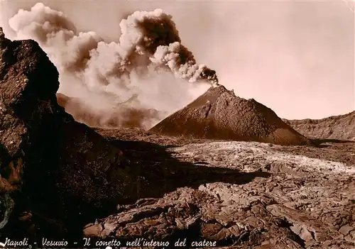 AK / Ansichtskarte  Napoli_Neapel_Naples_IT Vesuvio il conetto nell'interno del cratere Vulkan