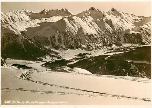 AK / Ansichtskarte  St_Moritz_GR Winterpanorama Corviglia gegen Languardkette