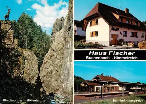 AK / Ansichtskarte 73931870 Himmelreich_Hoellsteig_Schwarzwald Gaestehaus Haus Fischer Bahnhof Hirschsprung im Hoellental