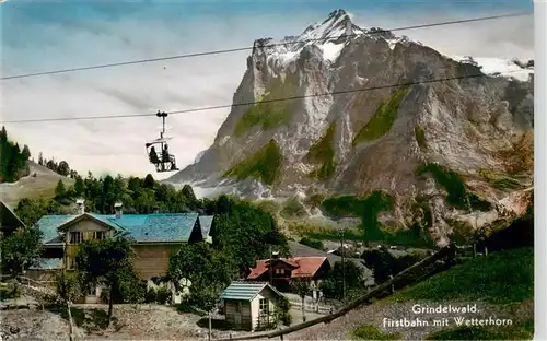 AK / Ansichtskarte  Sessellift_Chairlift_Telesiege Grindelwald Wetterhorn