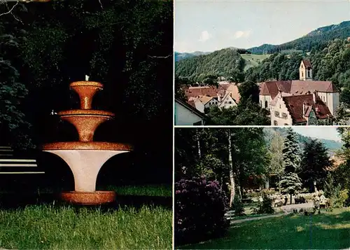 AK / Ansichtskarte  Wolfach_Schwarzwald Kuranlagen Kirche Park