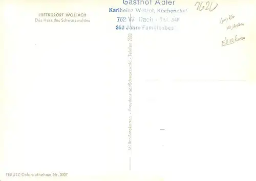 AK / Ansichtskarte 73932021 Wolfach_Schwarzwald Fliegeraufnahme
