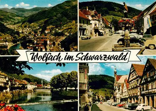 AK / Ansichtskarte 73932026 Wolfach_Schwarzwald Panorama Ortspartien Kinzigpartie