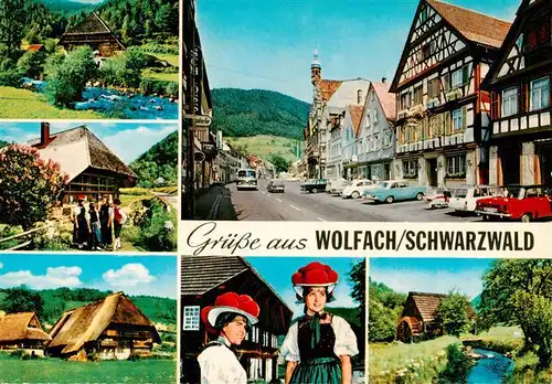 AK / Ansichtskarte 73932032 Wolfach_Schwarzwald Schwarzwaldhaus Ortspartien Trachten Kinzigpartie 