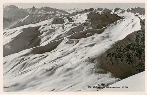 AK / Ansichtskarte  Strelapass_2350m_Davos_GR Panorama Bergwelt Koerbshorngebiet