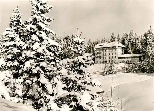 AK / Ansichtskarte  Notschrei_Todtnau Waldhotel am Notschrei Winterlandschaft im Schwarzwald